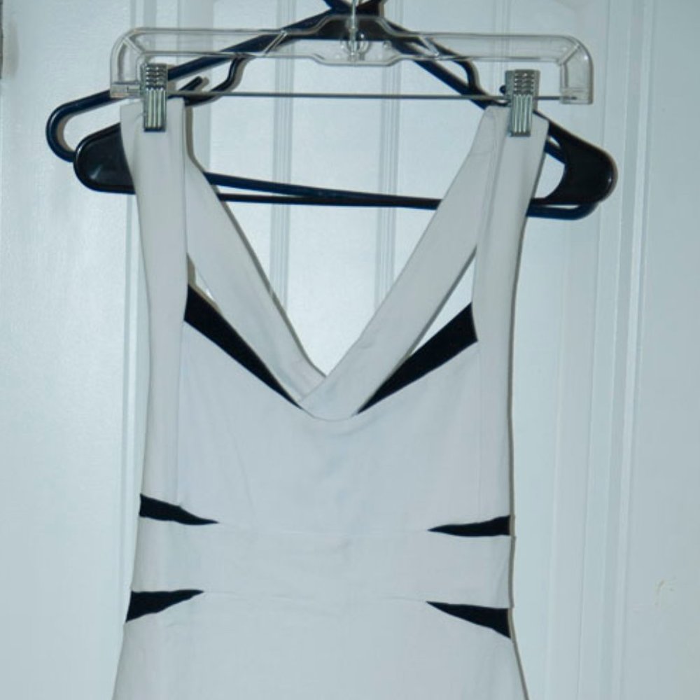Sabaro White & Black Bodycon Dress Size LG